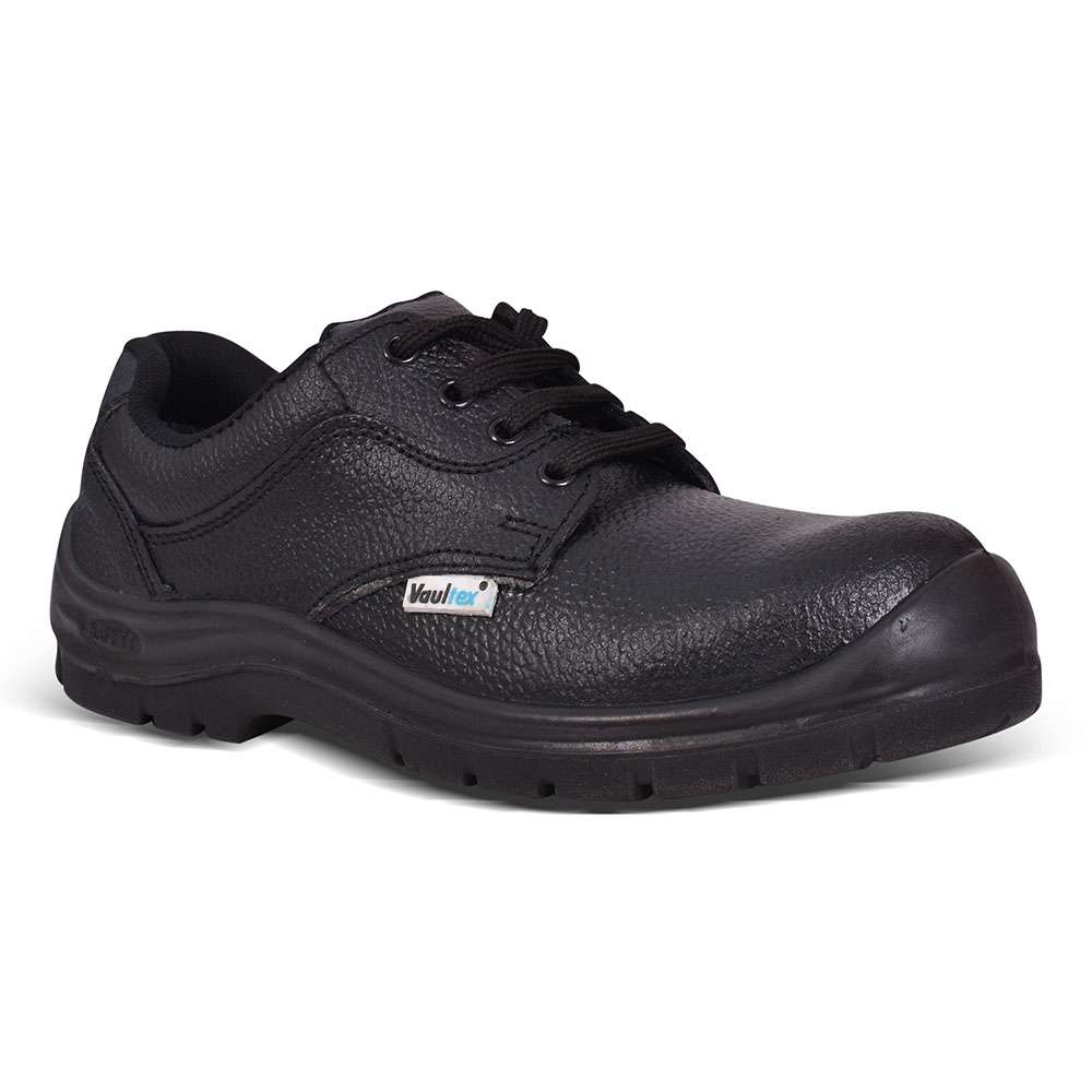 Vaultex LIT Low Ankle Steel Toe Safety Shoes, Black, 38