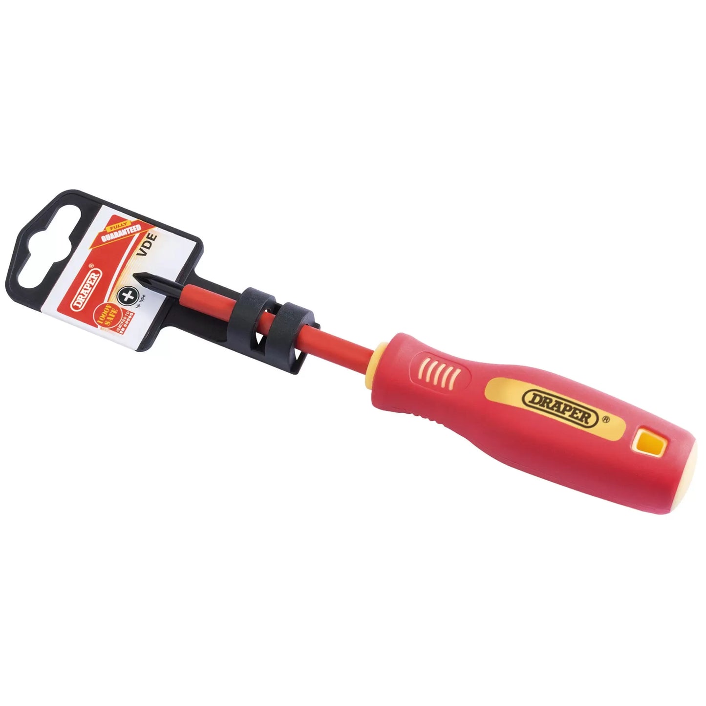 Draper Tools - 46528 - Fully Insulated Soft Grip Cross Slot Screwdriver, No.1 x 80mm