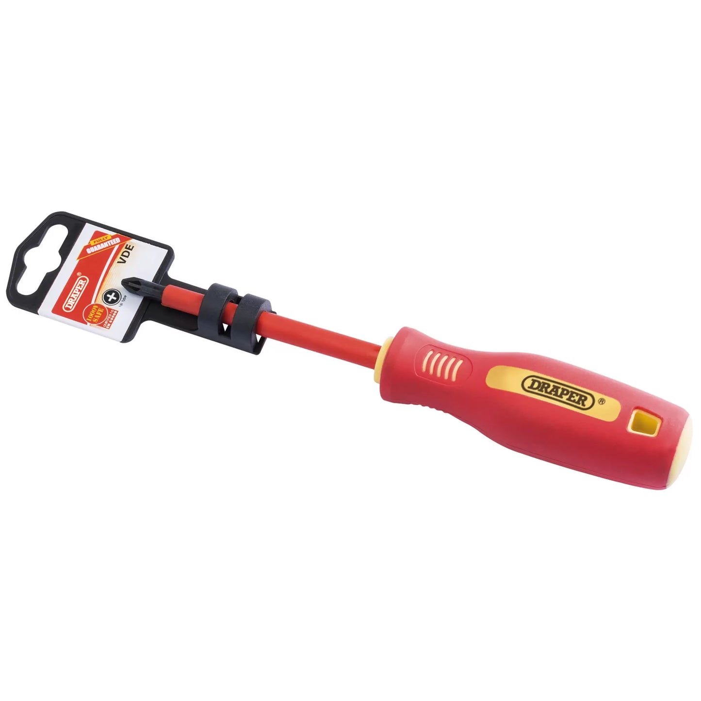 Draper Tools - 46529 - Fully Insulated Soft Grip Cross Slot Screwdriver, No.2 x 100mm