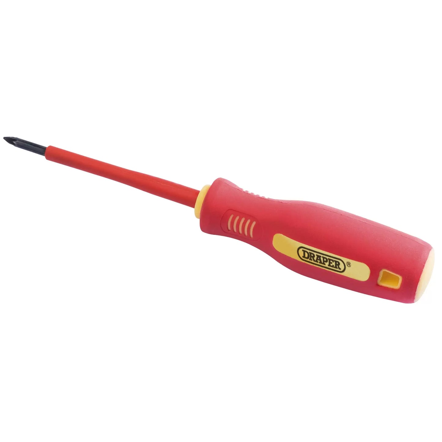 Draper Tools - 46530 - Fully Insulated Soft Grip Cross Slot Screwdriver, No.0 x 75mm (Sold Loose)