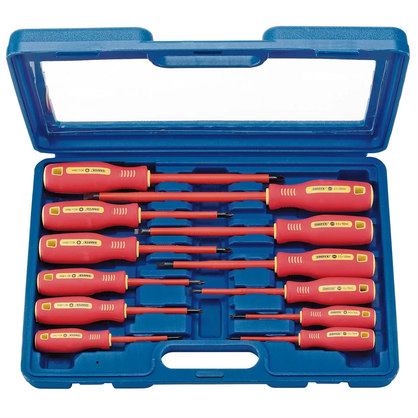 Draper Tools - 46541 - Fully Insulated Screwdriver Set (12 Piece)