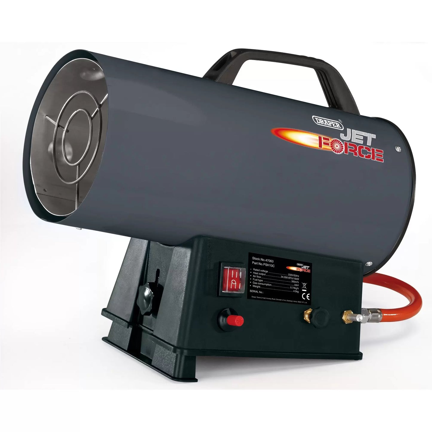 Draper Tools - 47063 - Jet Force Propane Space Heater, 34,000 BTU/10 kW