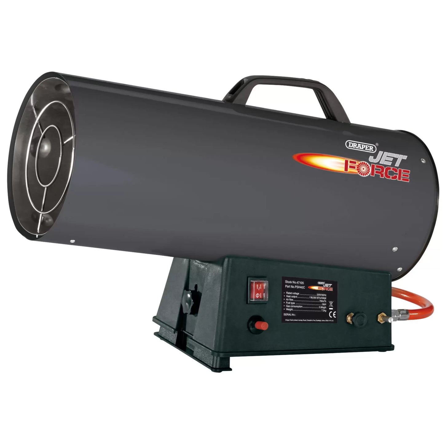 Draper Tools - 47105 - Jet Force Propane Space Heater, 136,000 BTU/40 kW