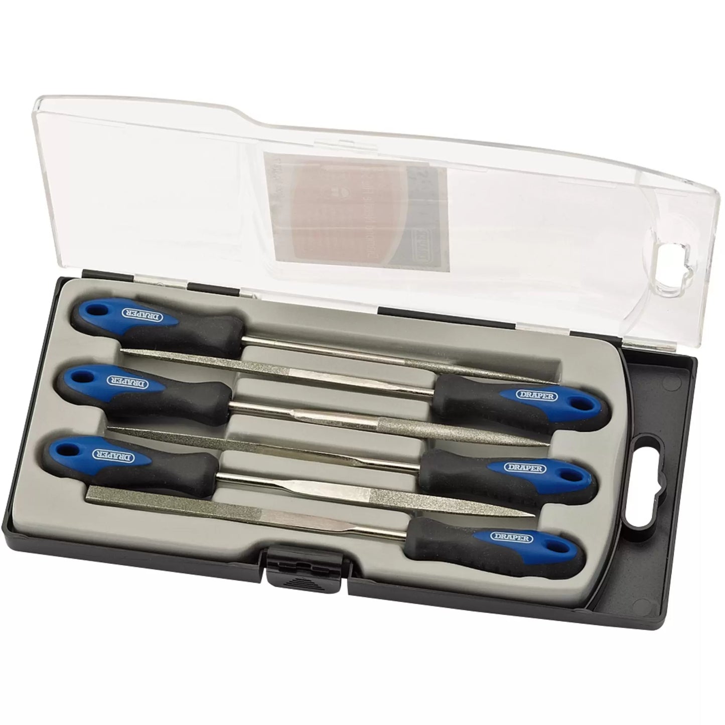 Draper Tools - 47817 - Soft Grip Diamond Needle File Set, 150mm (6 Piece)
