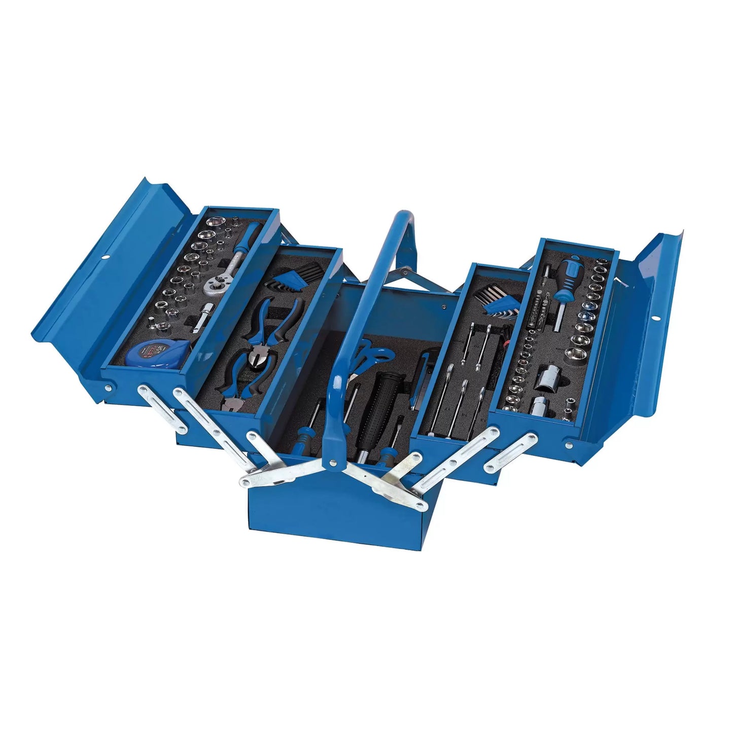 Draper Tools - 48091 - Tool Kit in Steel Cantilever Toolbox (126 Piece)