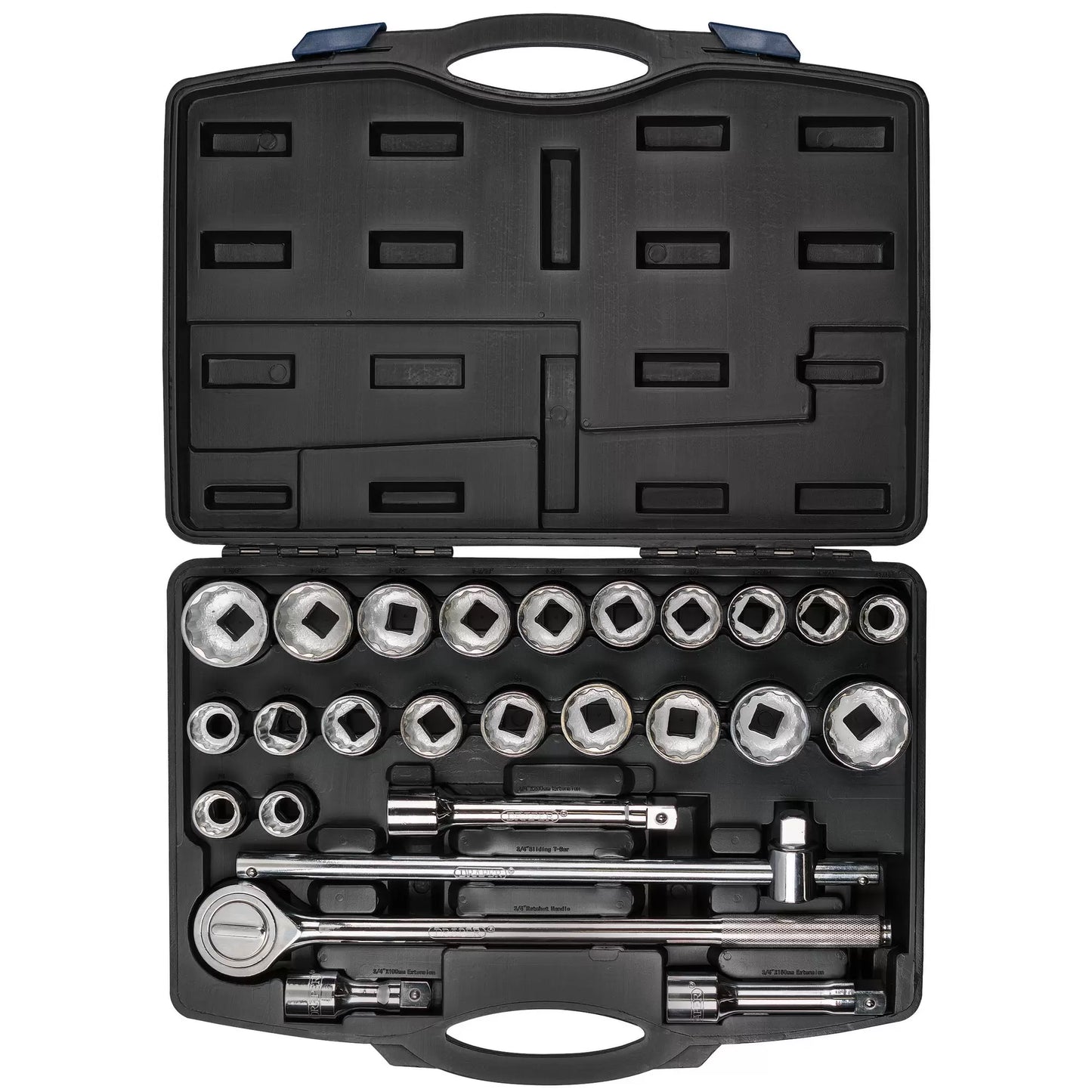 Draper Tools - 48329 - Draper HI-TORQ® Combined MM/AF Socket Set, 3/4" Sq. Dr., Black (26 Piece)