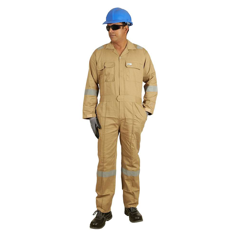 Vaultex ETD 240GSM Cotton Coverall , Beige, Small