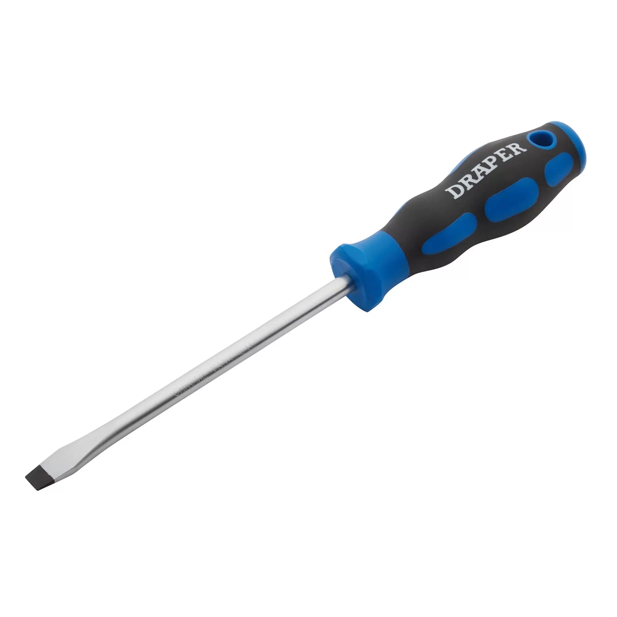 Draper Tools - 48924 - Soft Grip Plain Slot Screwdriver, 8 x 150mm