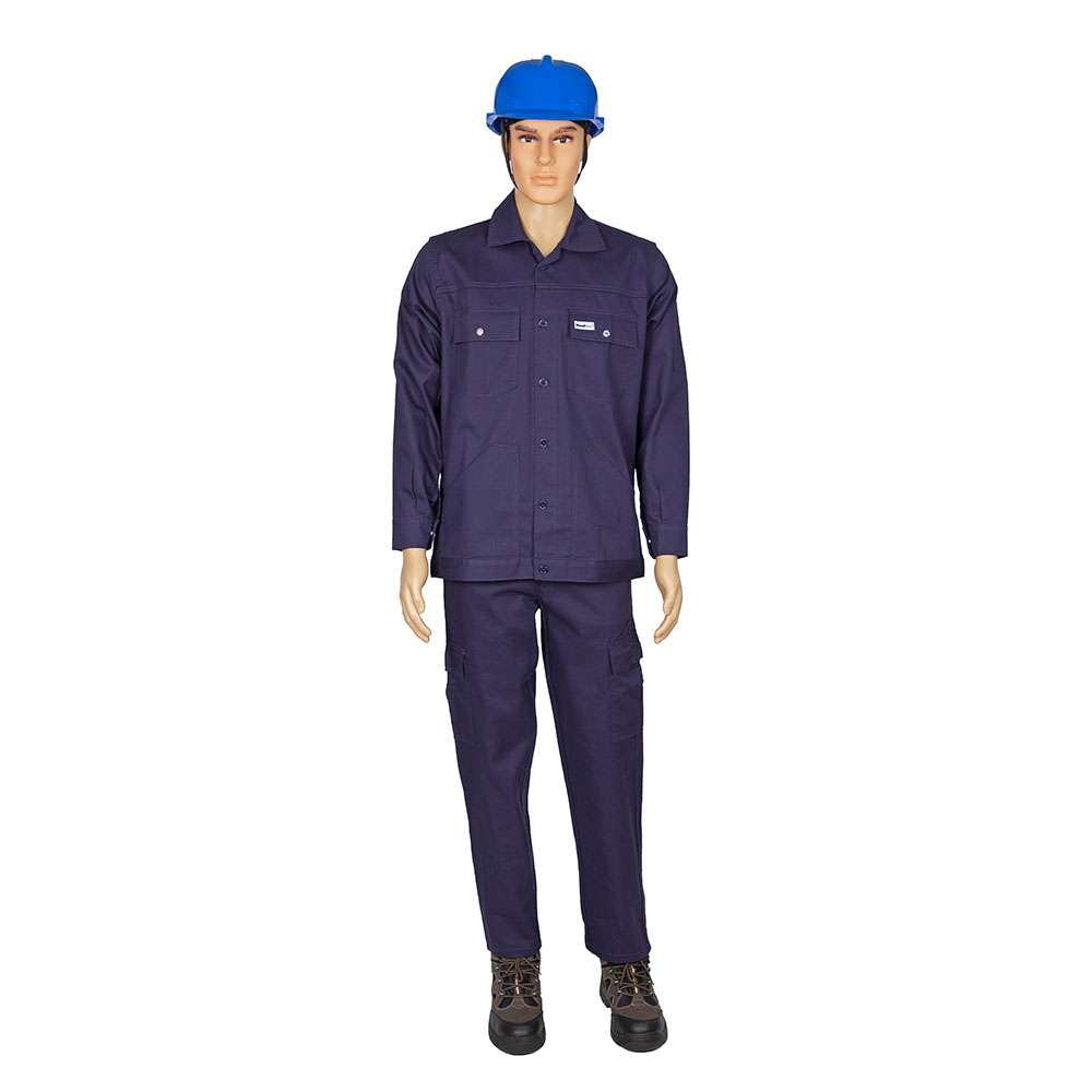 Vaultex AML 200GSM Cotton Pant & Shirt, Navy Blue, Small