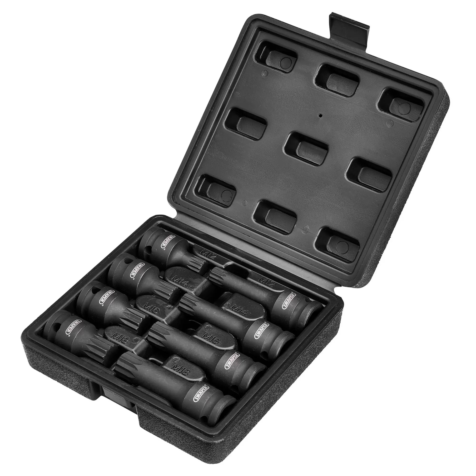 Draper Tools - 49460 - Tamper Proof Impact Spline Set, 1/2" Sq. Dr. (8 Piece)