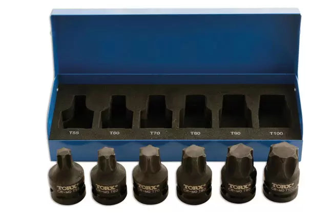 Laser - 4947 - Heavy Duty Torx® Socket Bit Set 1/2"D 6pc