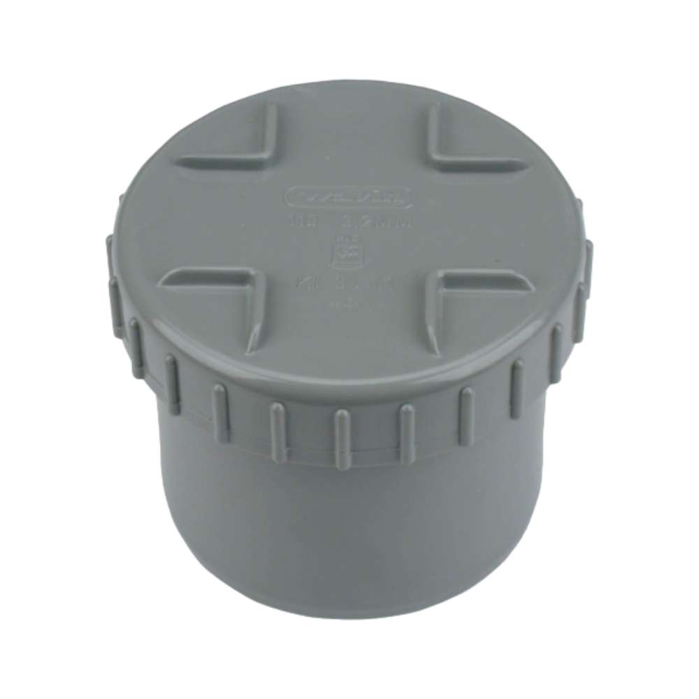 Atlas UPVC Access Cap, 160mm, Large Cleanout Cap for Soil & Drainage Systems