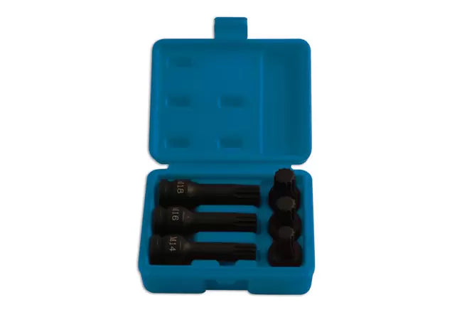 Laser - 5019 - Spline Bit Set 1/2"D 6pc