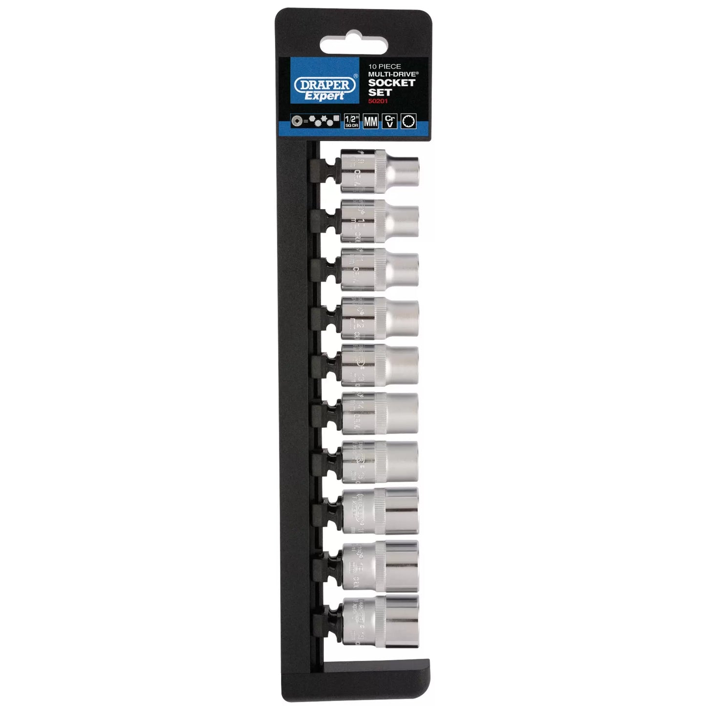 Draper Tools - 50201 - Draper Expert Multi-Drive® Socket Set, 1/2" Sq. Dr. (10 Piece)