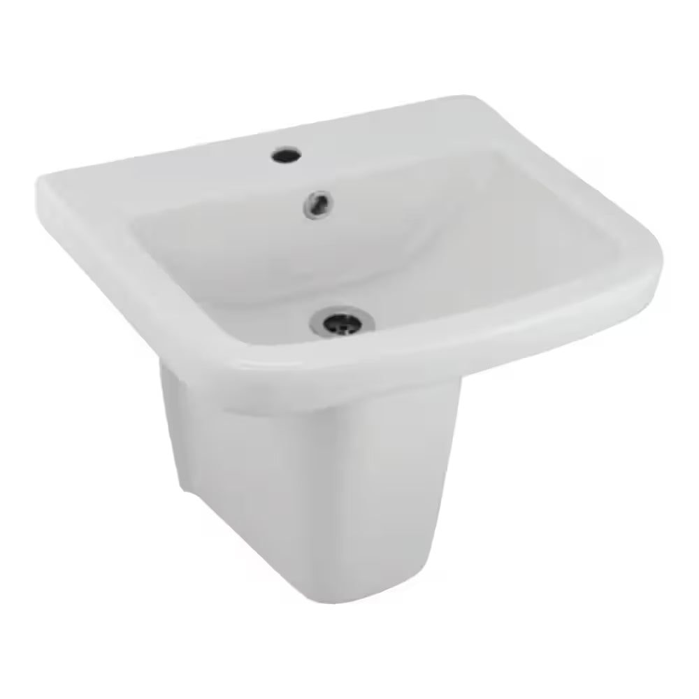 Essco Jaquar (AIS-WHT-101801 + AIS-WHT-101305) 505 x 410 x 185 mm Wall Hung Basin With Fixing Accessories - White