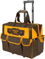 INGCO 20" Heavy-Duty Rolling Tool Bag – 30L Capacity, 19 Pockets, 2 Wheels – HRRTB2015