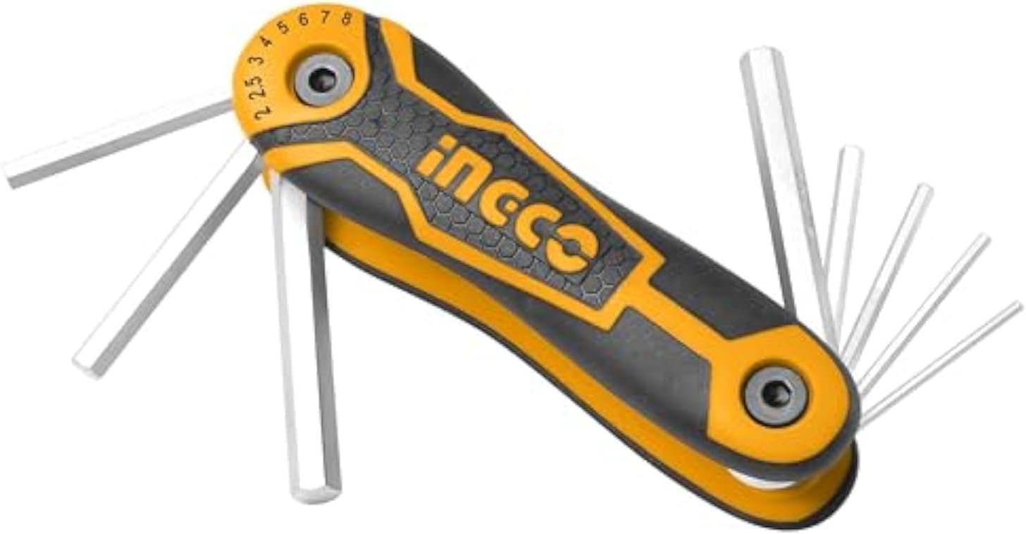 INGCO 8-in-1 Folding Portable Hex Key / Allen Key Set – HHK14081