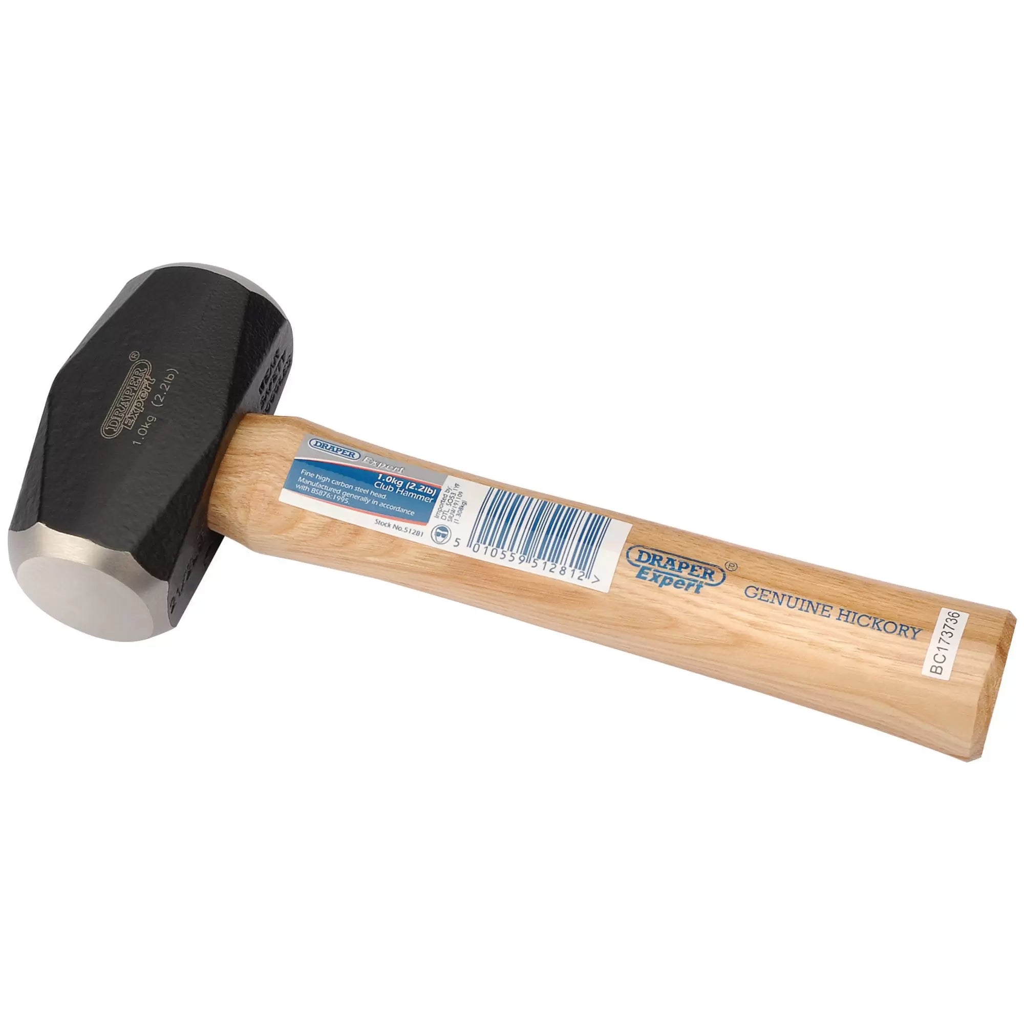 Draper Tools - 51281 - Draper Expert Club Hammer with Hickory Shaft, 1kg/2.2lb