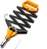 INGCO Folding Hand Riveter / Pop Rivet Gun – 4 Nosepiece Set, 200mm – HFOR321