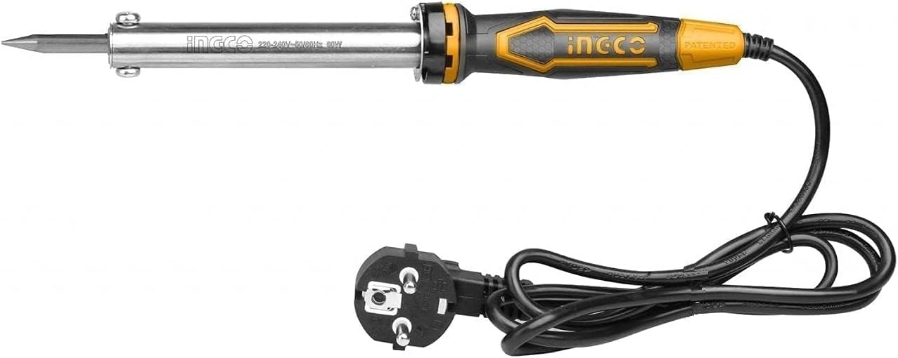 &nbsp;INGCO 60W Electric Soldering Iron Kit – Complete with Stand, Solder &amp; Tools – SI0268