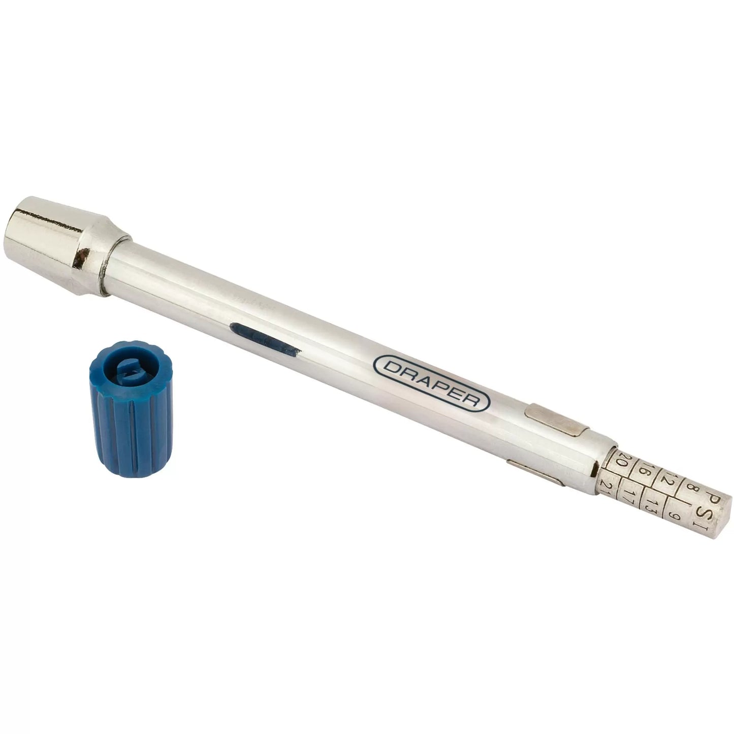 Draper Tools - 51536 - Tyre Pressure Gauge with End Mount