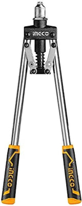 INGCO 17-Inch Heavy-Duty Hand Riveter – 3-Piece Nozzle, Steel &amp; Aluminum – HR171