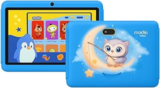 Modio Kids Tab M5, 7", 6GB RAM + 256GB, Cartoon Design (Blue)