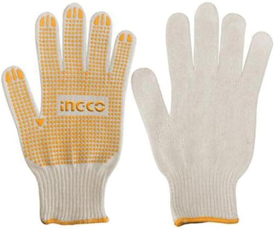 &nbsp;INGCO Dot Pattern Fabric Gloves – XL Size, General Purpose – HGVK05