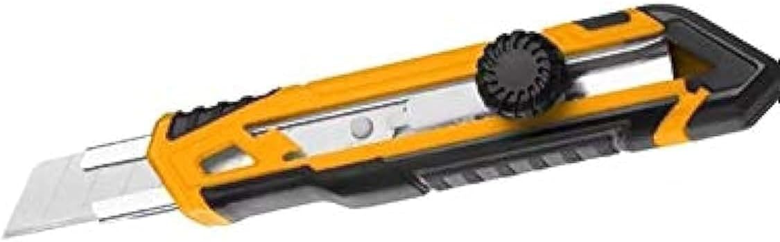 INGCO Snap-Off Blade Utility Knife – Heavy-Duty, Retractable with Blade Storage – HKNS16618