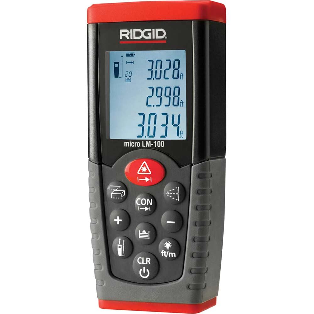 Ridgid micro LM-100 Laser Distance Meter – Digital Measurement (Model 36158)