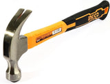 INGCO 450g (16oz) Professional Claw Hammer – Forged Steel with Fiberglass Handle – HCHS8016