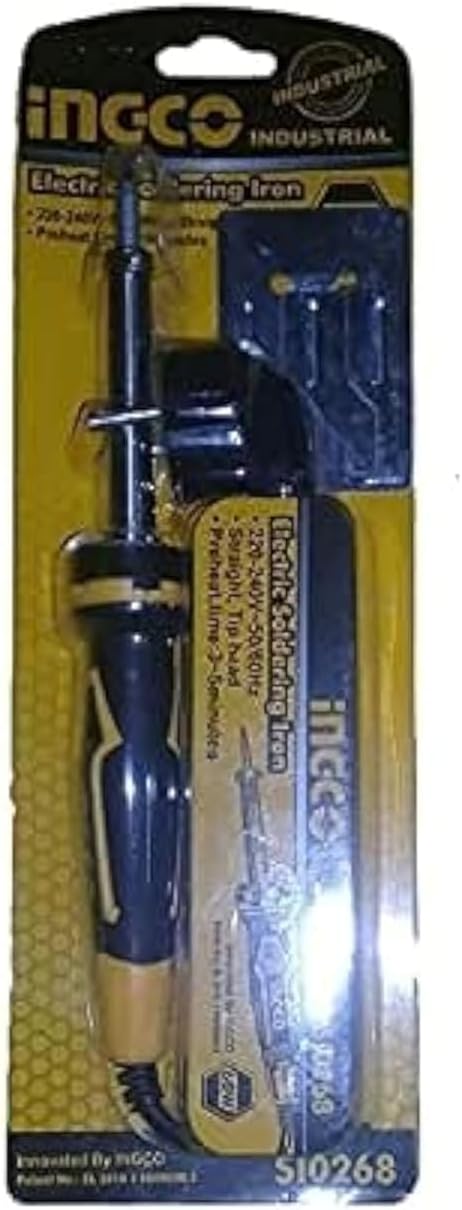 &nbsp;INGCO 60W Electric Soldering Iron Kit – Complete with Stand, Solder &amp; Tools – SI0268