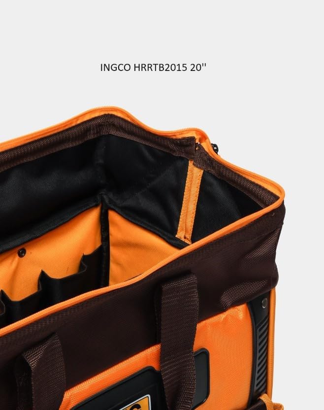 INGCO 20" Heavy-Duty Rolling Tool Bag – 30L Capacity, 19 Pockets, 2 Wheels – HRRTB2015