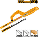 INGCO 12-Inch (300mm) Mini Hacksaw Frame with Pistol Grip – MHHF1504
