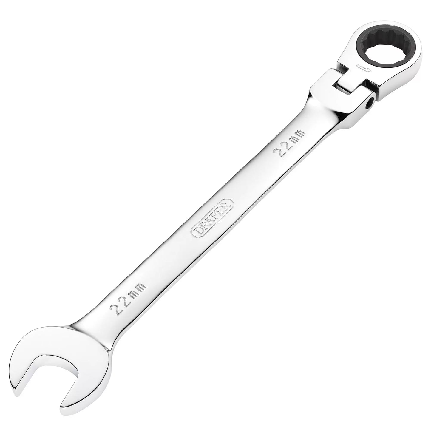 Draper Tools - 52024 - Draper HI-TORQ® Metric Flexible Head Ratcheting Combination Spanner, 22mm