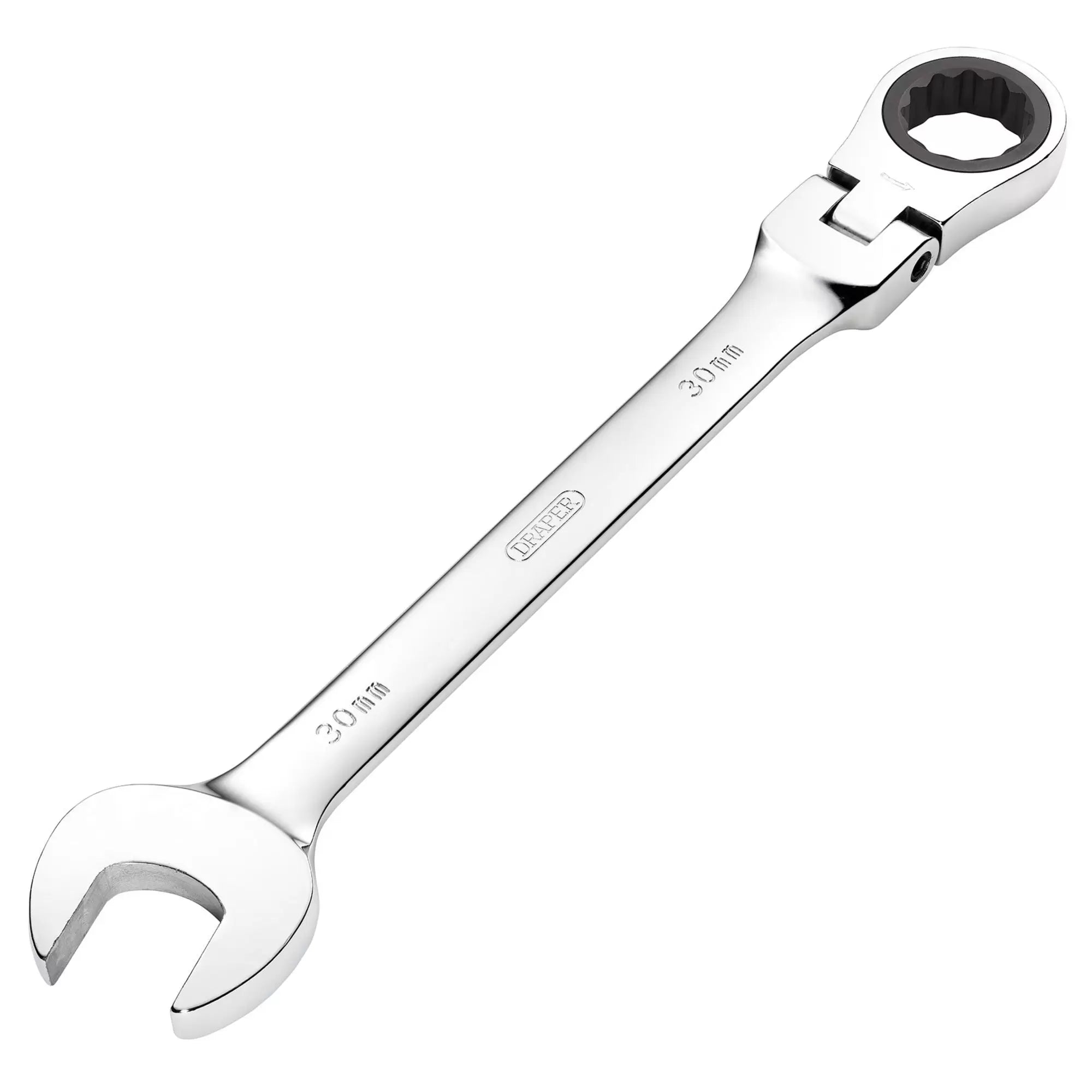 Draper Tools - 52027 - Draper HI-TORQ® Metric Flexible Head Ratcheting Combination Spanner, 30mm