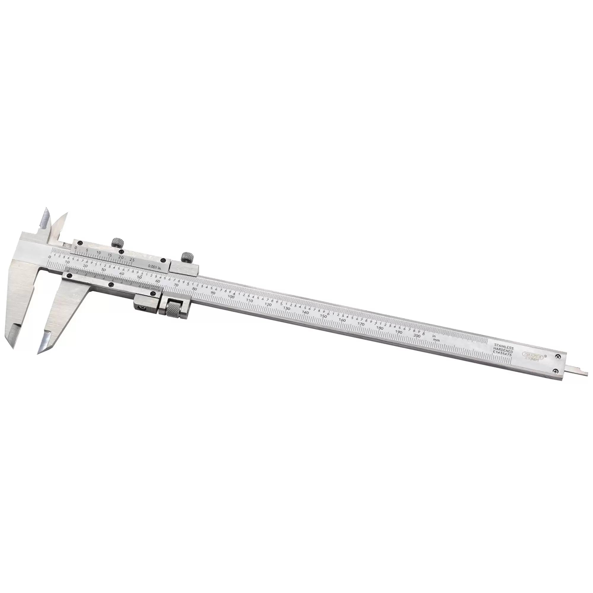 Draper Tools - 52379 - Draper Expert Vernier Caliper with Fine Adjustment, 0 - 200mm/8"