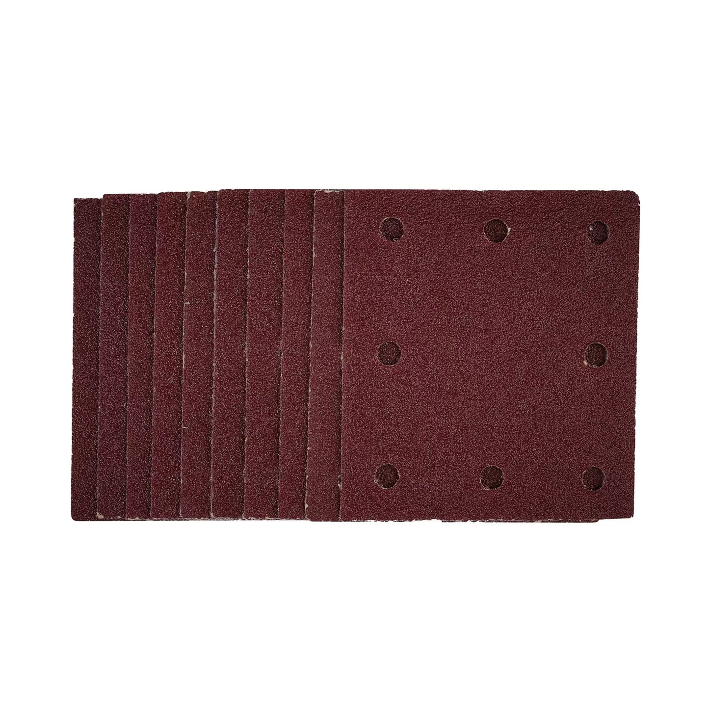 Draper Tools - 52388 - 1/4 Sanding Sheets with Hook and Loop, 115 x 105mm, 40 Grit (Pack of 10)