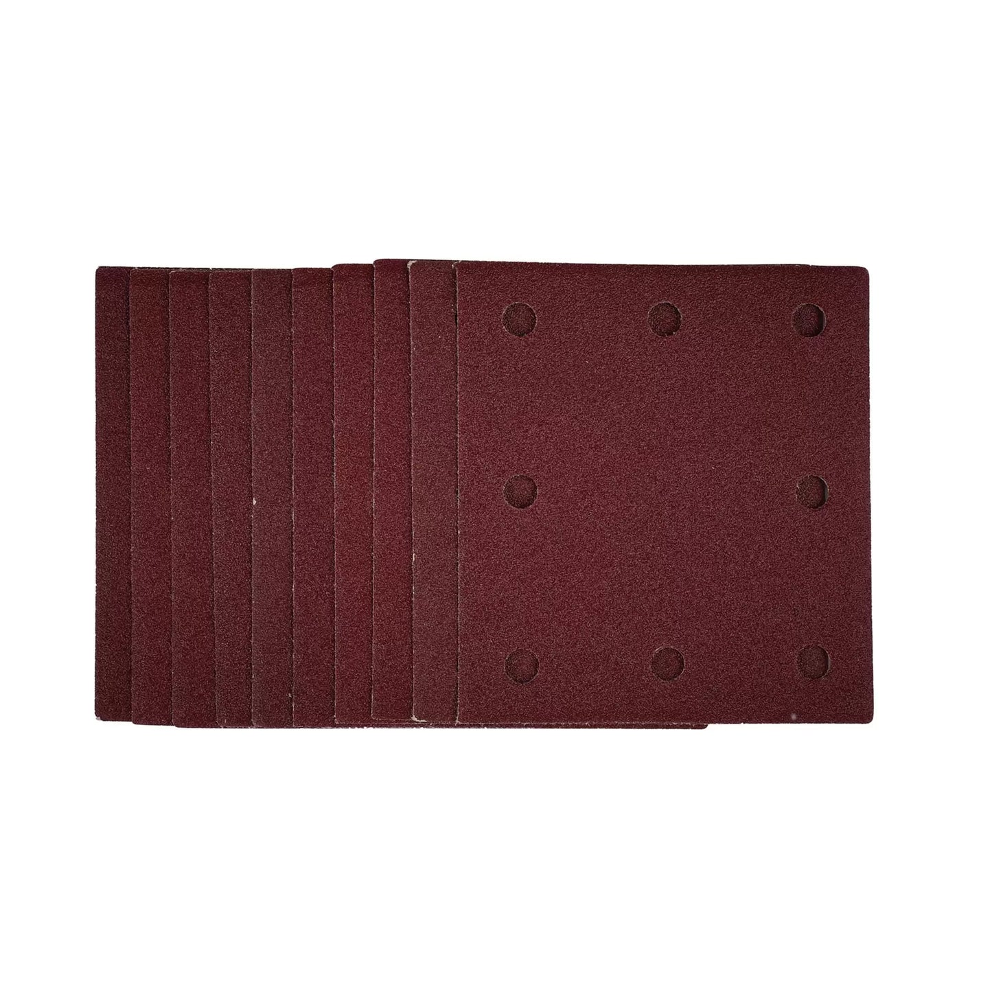 Draper Tools - 52390 - 1/4 Sanding Sheets with Hook and Loop, 115 x 105mm, 80 Grit (Pack of 10)
