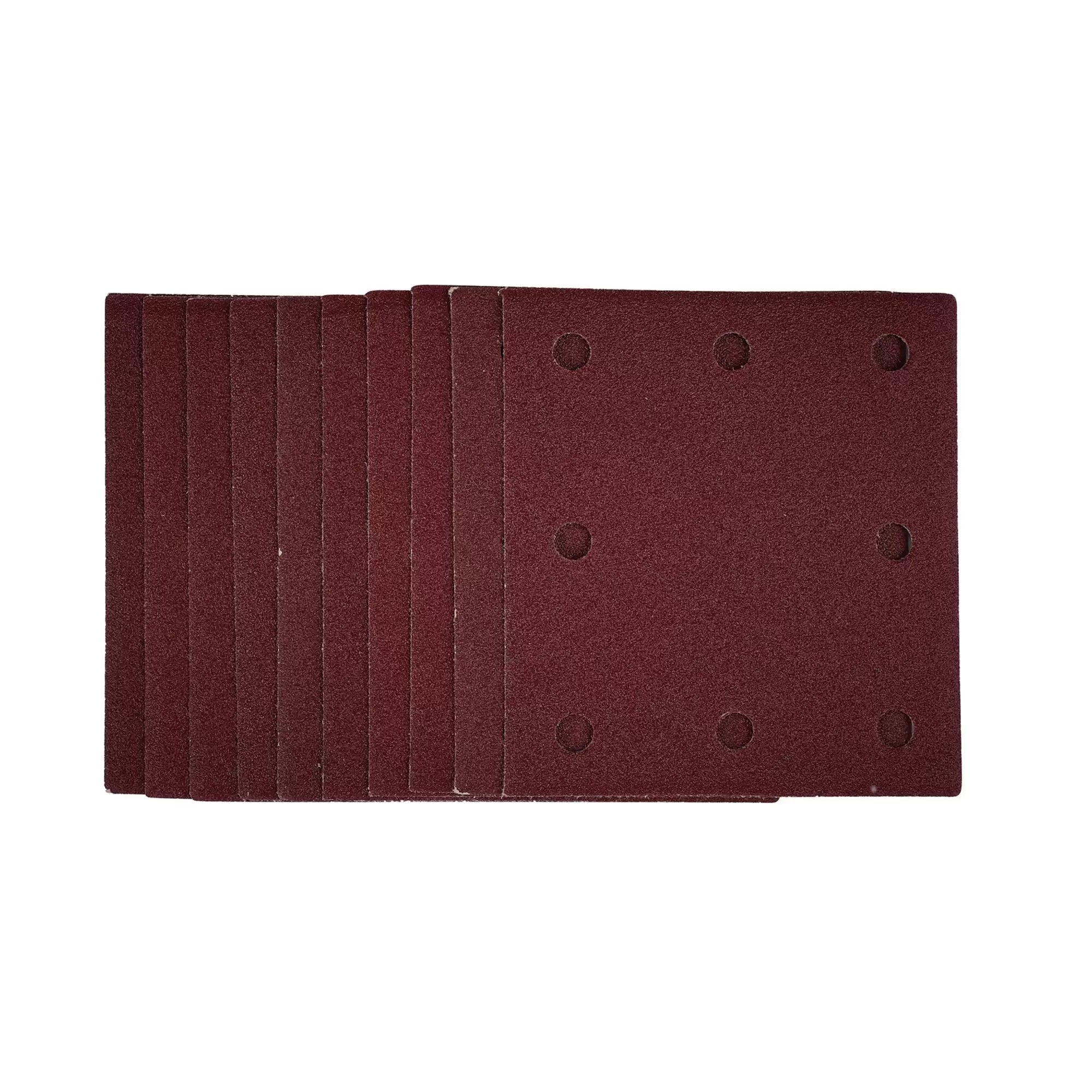 Draper Tools - 52390 - 1/4 Sanding Sheets with Hook and Loop, 115 x 105mm, 80 Grit (Pack of 10)