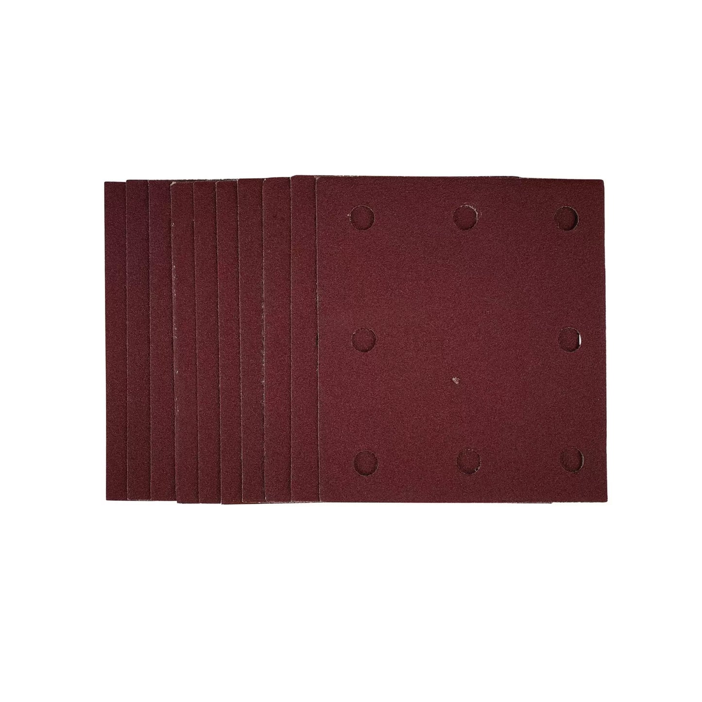 Draper Tools - 52391 - 1/4 Sanding Sheets with Hook and Loop, 115 x 105mm, 120 Grit (Pack of 10)