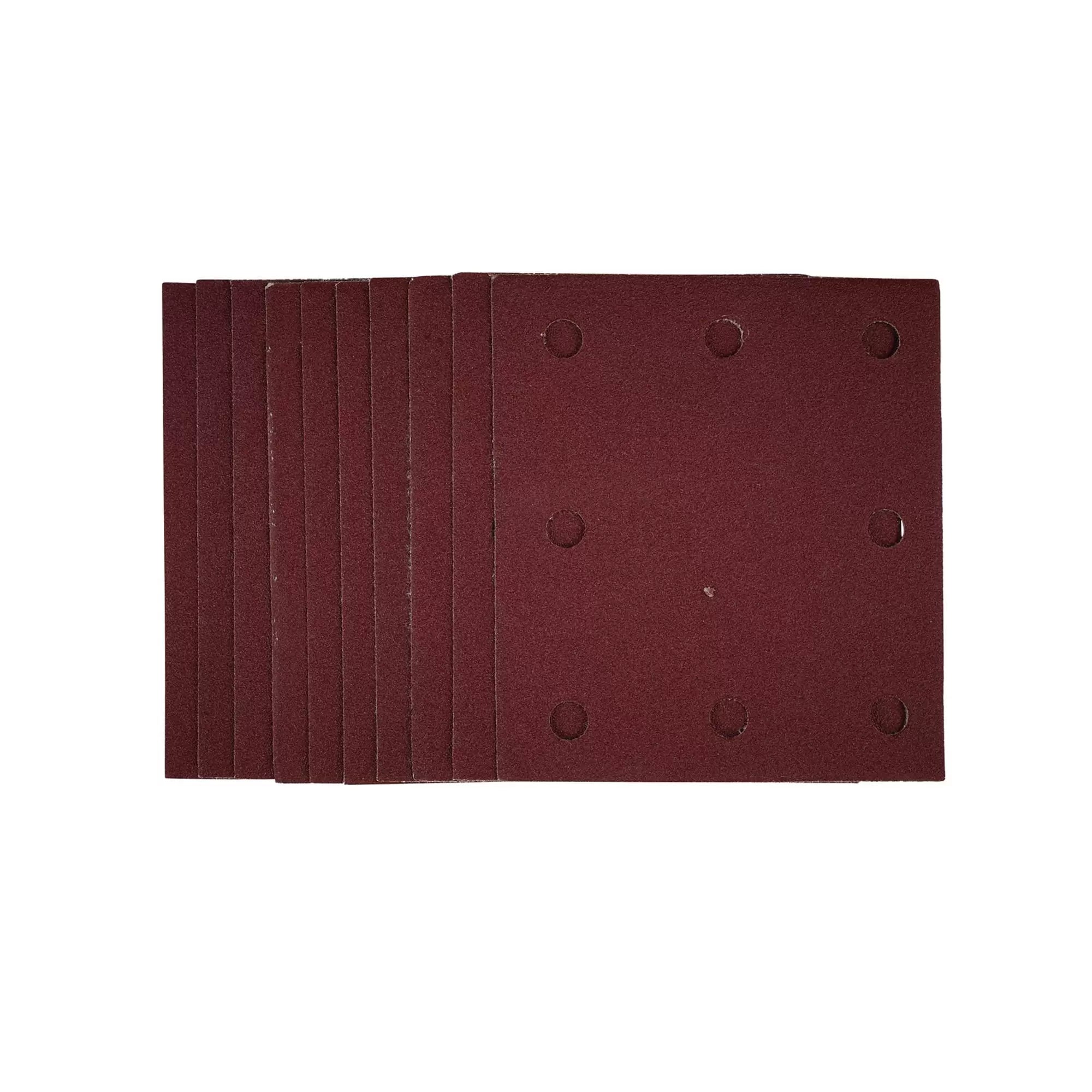 Draper Tools - 52391 - 1/4 Sanding Sheets with Hook and Loop, 115 x 105mm, 120 Grit (Pack of 10)
