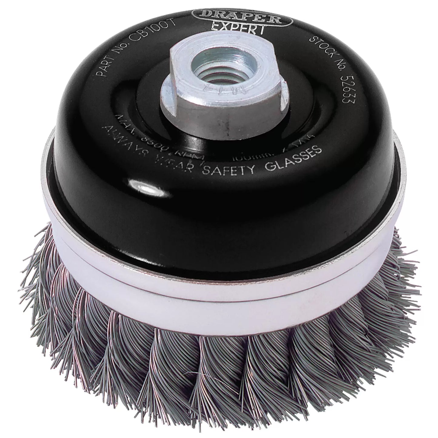 Draper Tools - 52633 - Draper Expert Steel Twist Knot Wire Cup Brush, 100mm, M14