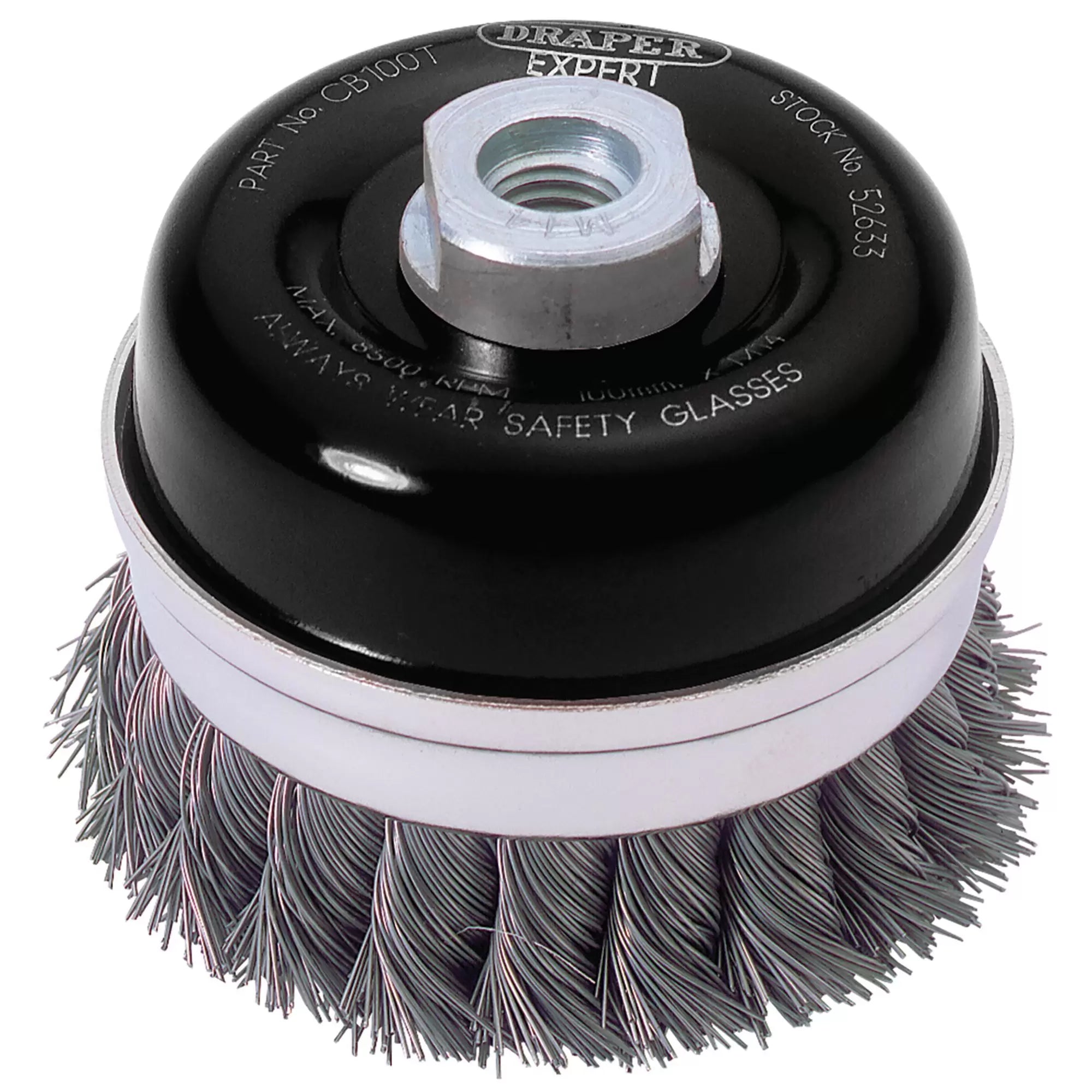Draper Tools - 52633 - Draper Expert Steel Twist Knot Wire Cup Brush, 100mm, M14