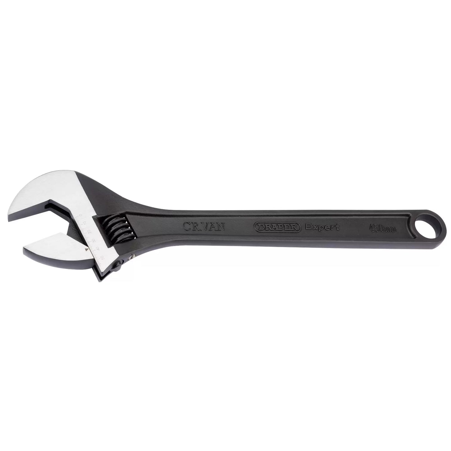 Draper Tools - 52684 - Draper Expert Crescent-Type Adjustable Wrench with Phosphate Finish, 450mm, 57mm