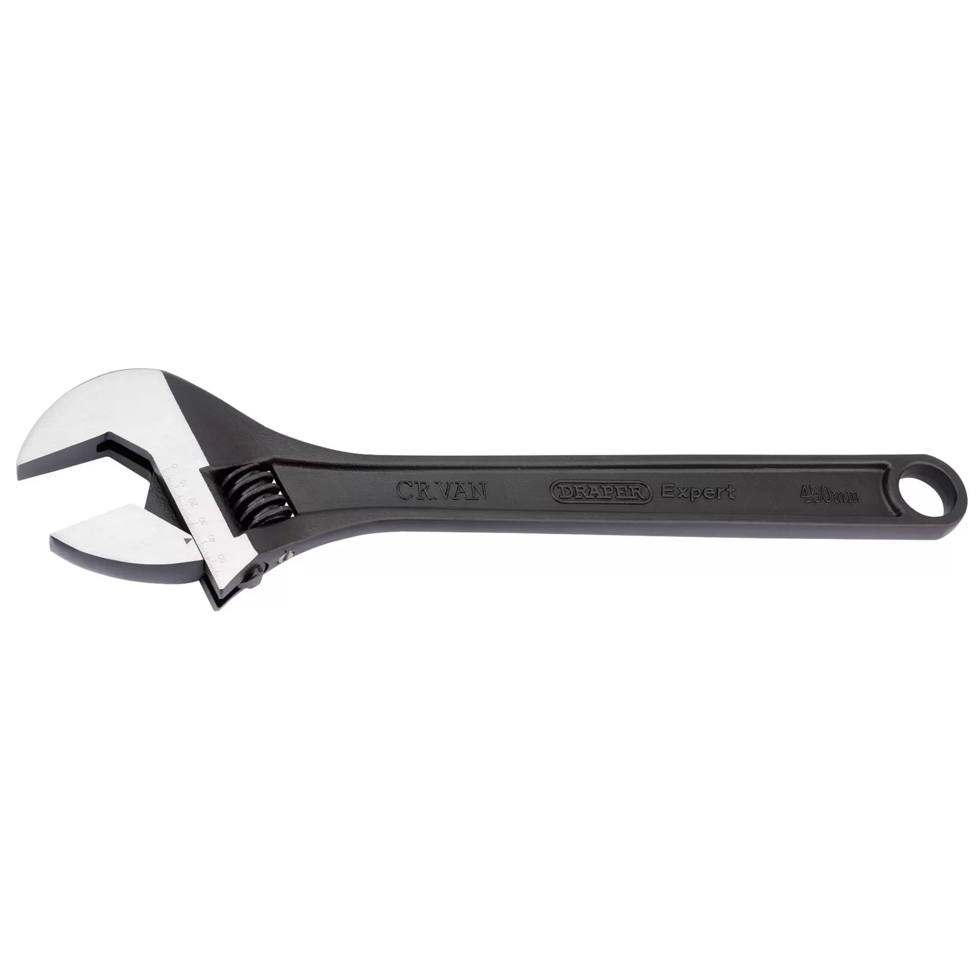 Draper Tools - 52684 - Draper Expert Crescent-Type Adjustable Wrench with Phosphate Finish, 450mm, 57mm