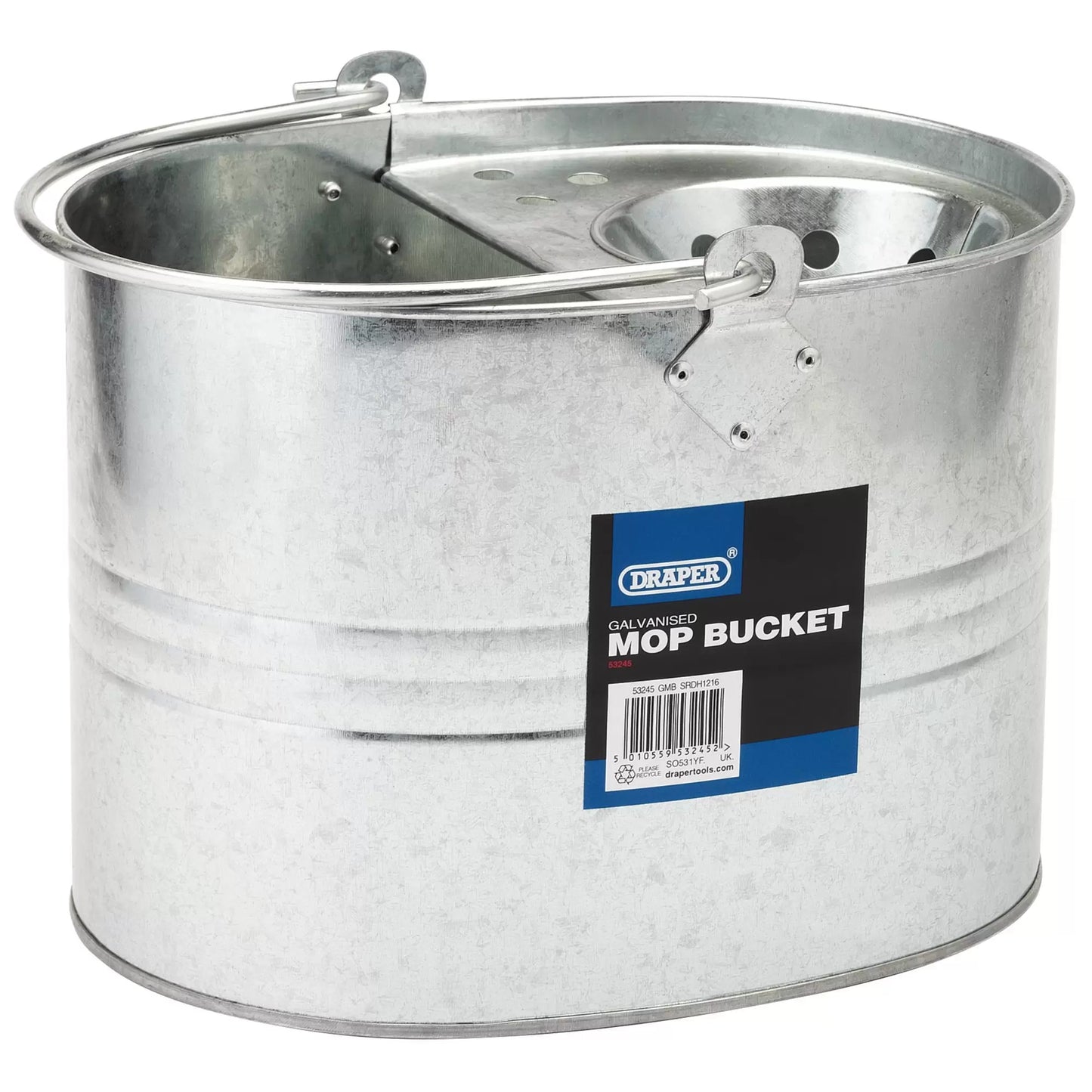 Draper Tools - 53245 - Galvanised Mop Bucket, 9L
