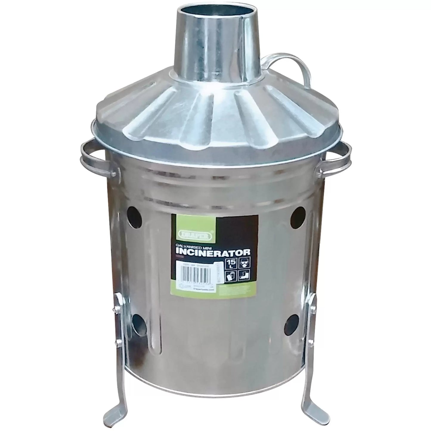 Draper Tools - 53250 - Galvanised Mini Incinerator, 15L