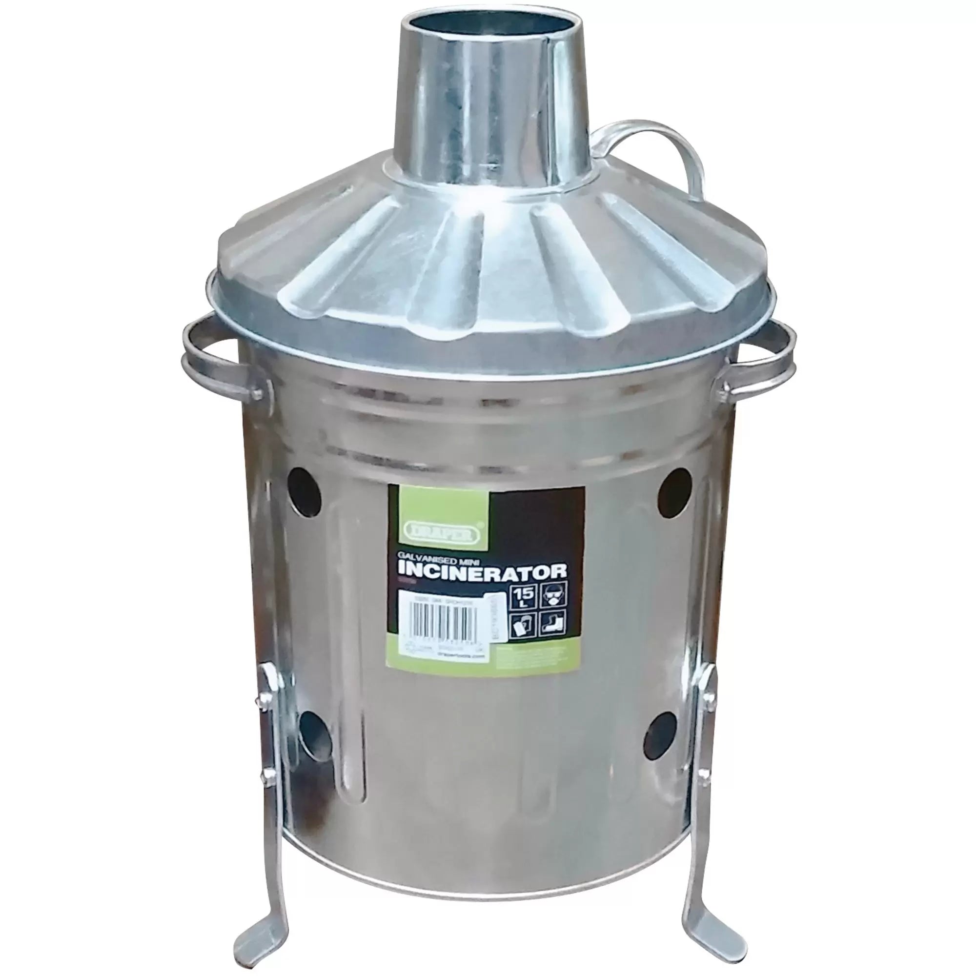 Draper Tools - 53250 - Galvanised Mini Incinerator, 15L