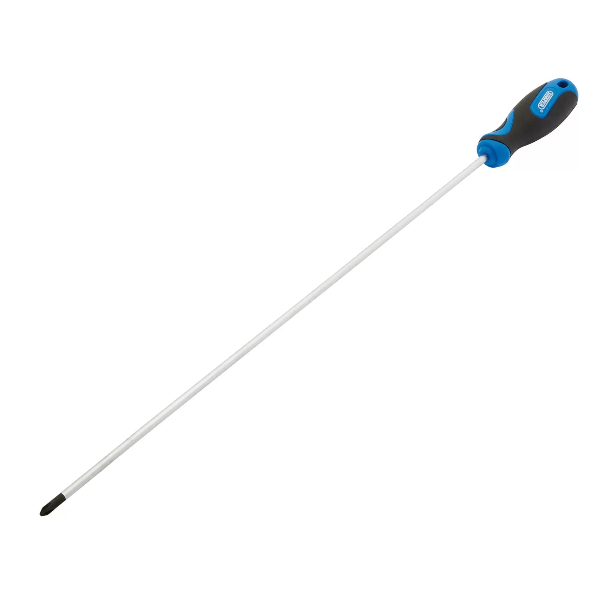 Draper Tools - 53502 - Extra Long Reach Soft Grip Cross Slot Screwdriver, No.2 x 450mm